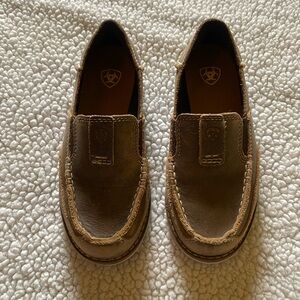 Ariat Brown Leather Slip-On Shoes